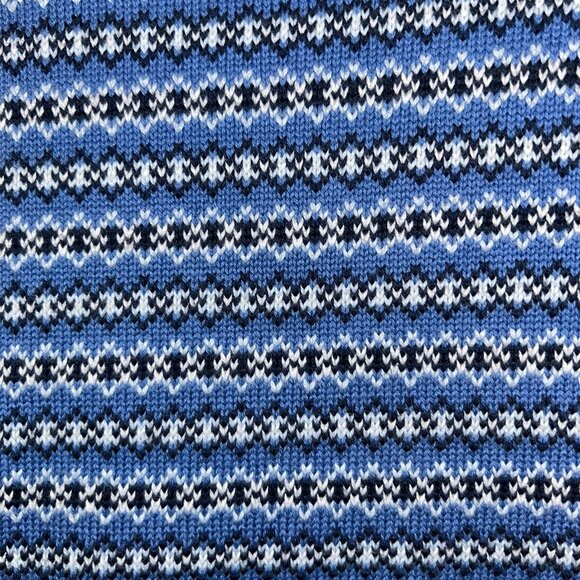 J. Crew NEW NWT blue Fair Isle Norwegian cotton crew neck mens sweater XL - Picture 3 of 4